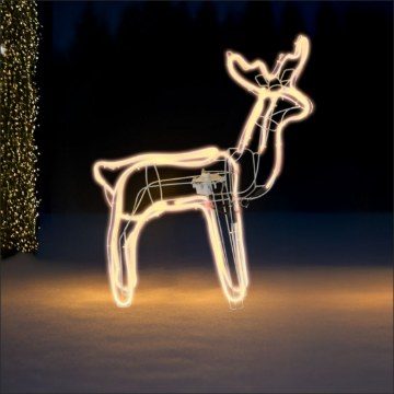 Chomik Святковий Олень З Рухомою Головою, Neon Led, 64 x 22 x 70 См, Теплий Білий, Для Внутрішнього та Зовнішнього Використання, LED8363 - Home Club