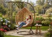 Garden Line Подвесное кресло, размер Xl, коричневый, подушка бежевая, рама коричневая, FAT0193 - Home Club, изображение 7