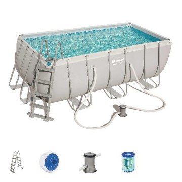 Bestway Каркасный бассейн 4,12 × 2,01 × 1,22 м (бассейн, фильтрующий насос, лестница, дозатор), BES56456 - Home Club