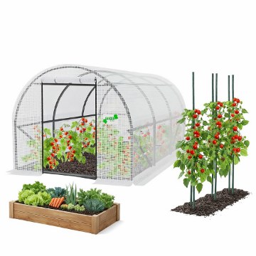 Garden Line 3-секционный белый садовый туннель из полиэтилена 3 x 2 x 2 м, TUN5569 - Home Club