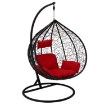 Garden Line Подвесное кресло Xl, черное, подушка — красная, каркас — черный, FAT5117 - Home Club, изображение 4