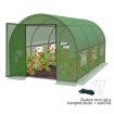 Garden Line 3-секционный садовый пленковый туннель, зеленый, 4 x 2,5 x 2 м, с дверью на петлях, TUN6216 - Home Club, изображение 3