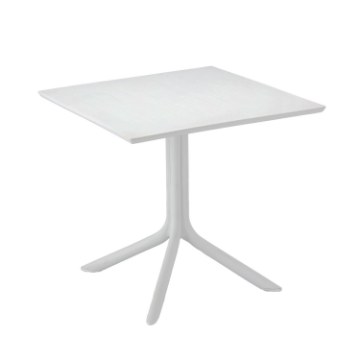 Garden Line Квадратний Садовий Стіл 80 x 80 x 75 См, Білий, FAT8724 - Home Club
