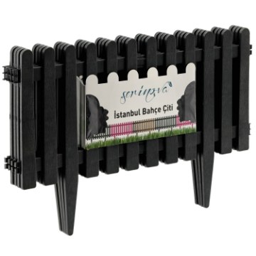Garden Line Комплект із 4 садових парканів розміром 55 × 34 см, колір антрацит, ANI3071 - Home Club