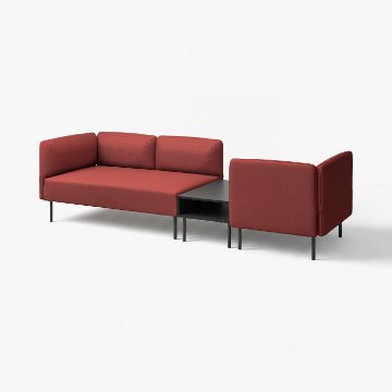 ИКЕА 3-местный диван с боковым столиком LILLEHEM, 695.362.64 - Home Club