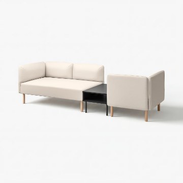 ИКЕА 3-местный диван с боковым столиком LILLEHEM, 295.697.51 - Home Club