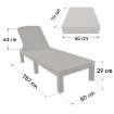 Kontrasto Шезлонг Pp в чехле 187x60x29 см, модель Moca Dw, Meb000112 - Home Club, изображение 9