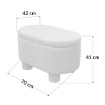 Kontrasto Пуф Teddy Duo 70x42x41 см, серый, Dw, 6.01 97960 - Home Club, изображение 3