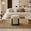 Kontrasto Пуф Seul 37x37x38 см Fut, бежевый/орех, Dw, Meb000689 - Home Club, изображение 2