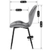 Mebel Elite Стул Lucky, серый, велюровый, ME.LUCKY/P/V/K - Home Club, изображение 11