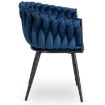 Mebel Elite Стілець Elena, темно-синій, плетений, велюровий, ME.ELENA/GR/V/K - Home Club, зображення 8
