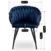 Mebel Elite Стілець Elena, темно-синій, плетений, велюровий, ME.ELENA/GR/V/K - Home Club, зображення 10