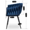 Mebel Elite Стілець Elena, темно-синій, плетений, велюровий, ME.ELENA/GR/V/K - Home Club, зображення 11
