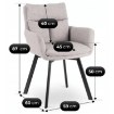 Mebel Elite Обертове крісло Cortado, сіре, ME.CORTADO/P/CZ/T/K - Home Club, зображення 10