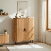 Mebel Elite Комода Trish 100 см, дводверна, розсувна, дуб, ME.TRISH/D/KOM100 - Home Club, зображення 2