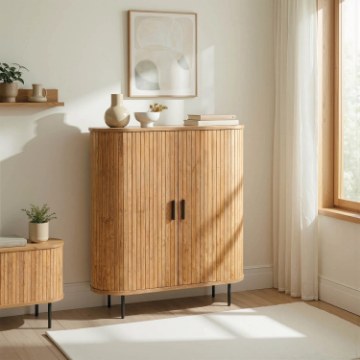 Mebel Elite Комод Trish 100 см, двухдверный, с выдвижными ящиками, дуб, ME.TRISH/D/KOM100 - Home Club