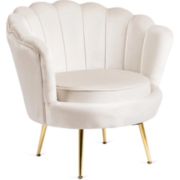 Mebel Elite Кресло Angel кремового цвета из велюра, ME.ANGEL/KR/V/FW - Home Club