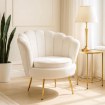 Mebel Elite Кресло Angel кремового цвета из велюра, ME.ANGEL/KR/V/FW - Home Club, изображение 2