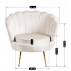 Mebel Elite Кресло Angel кремового цвета из велюра, ME.ANGEL/KR/V/FW - Home Club, изображение 7