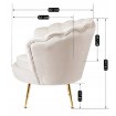 Mebel Elite Кресло Angel кремового цвета из велюра, ME.ANGEL/KR/V/FW - Home Club, изображение 8