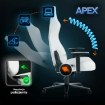 Mebel Elite Ігрове обертове крісло Apex, біле, ME.APEX/B/E/FO - Home Club, зображення 3