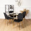 Mebel Elite Стул Lucky черного цвета с золотыми ножками, велюровый, ME.LUCKY/CZ/ZL/V/K - Home Club, изображение 2
