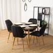 Mebel Elite Стул Lucky черного цвета с золотыми ножками, велюровый, ME.LUCKY/CZ/ZL/V/K - Home Club, изображение 3