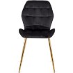 Mebel Elite Стул Lucky черного цвета с золотыми ножками, велюровый, ME.LUCKY/CZ/ZL/V/K - Home Club, изображение 6