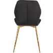 Mebel Elite Стул Lucky черного цвета с золотыми ножками, велюровый, ME.LUCKY/CZ/ZL/V/K - Home Club, изображение 8
