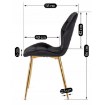 Mebel Elite Стул Lucky черного цвета с золотыми ножками, велюровый, ME.LUCKY/CZ/ZL/V/K - Home Club, изображение 9