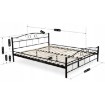 Mebel Elite Металеве ліжко Griffin 160x200, чорне, ME.GRIFFIN/160/CZ/LOZ - Home Club, зображення 4