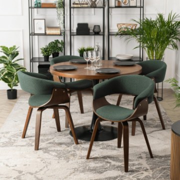 Mebel Elite Стул Gary 2, зеленый/орех, ME.GARY2/Z/O/T/DG/K - Home Club