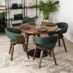 Mebel Elite Стілець Gary 2 Зелений/Горіх, ME.GARY2/Z/O/T/DG/K - Home Club, зображення 3