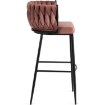 Mebel Elite Барный стул Flores, розовый, велюровый, ME.FLORES/R/CZ/V/H - Home Club, изображение 5