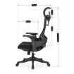 Mebel Elite Обертове крісло Caret, ергономічне, чорне, ME.CARET/CZ/T/FO - Home Club, зображення 11