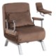 Mebel Elite Раскладной кресло Bart, коричневый велюр, ME.BART/BR/V/FW - Home Club