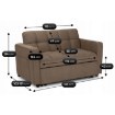 Mebel Elite Раскладной кресло-кровать Aster для сна, коричневого цвета, ME.ASTER/BR/T/SOF - Home Club, изображение 17