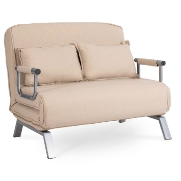 Mebel Elite Двухместное раскладное кресло Bart 2, бежевого цвета, ME.BART2/BZ/T/FW - Home Club