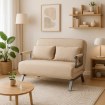 Mebel Elite Двухместное раскладное кресло Bart 2, бежевого цвета, ME.BART2/BZ/T/FW - Home Club, изображение 2