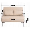 Mebel Elite Двухместное раскладное кресло Bart 2, бежевого цвета, ME.BART2/BZ/T/FW - Home Club, изображение 10