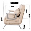 Mebel Elite Двухместное раскладное кресло Bart 2, бежевого цвета, ME.BART2/BZ/T/FW - Home Club, изображение 11