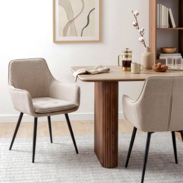 Mebel Elite Стілець Edrick кремового кольору, ME.EDRICK/KR/CZ/T/K - Home Club