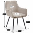 Mebel Elite Стул Edrick кремового цвета, ME.EDRICK/KR/CZ/T/K - Home Club, изображение 6