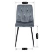 Mebel Elite Стул Robin, серый, велюровый, ME.ROBIN/P/V/K - Home Club, изображение 9