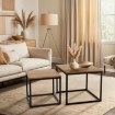 Mebel Elite Набор столиков Carmi «Золотой дуб»/«Черный», ME.CARMI/DZ/CZ/L - Home Club, изображение 2