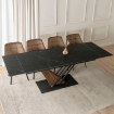 Mebel Elite Стол Rex 2, керамический, раскладной, 180–240 см, черный мрамор/орех, ME.REX2/CZ/O/CER/S180-240 - Home Club, изображение 3