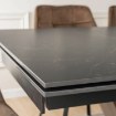 Mebel Elite Стол Rex 2, керамический, раскладной, 180–240 см, черный мрамор/орех, ME.REX2/CZ/O/CER/S180-240 - Home Club, изображение 5