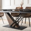Mebel Elite Стол Rex 2, керамический, раскладной, 180–240 см, черный мрамор/орех, ME.REX2/CZ/O/CER/S180-240 - Home Club, изображение 6
