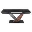 Mebel Elite Стол Rex 2, керамический, раскладной, 180–240 см, черный мрамор/орех, ME.REX2/CZ/O/CER/S180-240 - Home Club, изображение 8