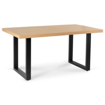 Mebel Elite Раздвижной стол Edwin 160–260 см, дуб золотистый/чёрный, ME.EDWIN/DZ/S - Home Club